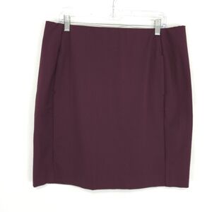 J. Jill Women's Maroon Ponte Knit Pencil Skirt
